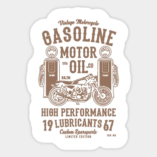 Gasoline Motor Oil Sticker